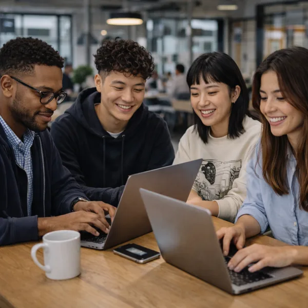 Équipe recrutée en CDI marketing et communication